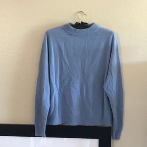 80s vintage powder blue mock neck sweater